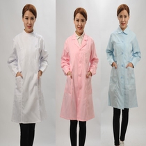 White Coat Long Sleeve Doctor Serving Female Nurse Half Short Sleeve Big Coat University Students Experiment Uniform Chemistry Lab Work Clothes