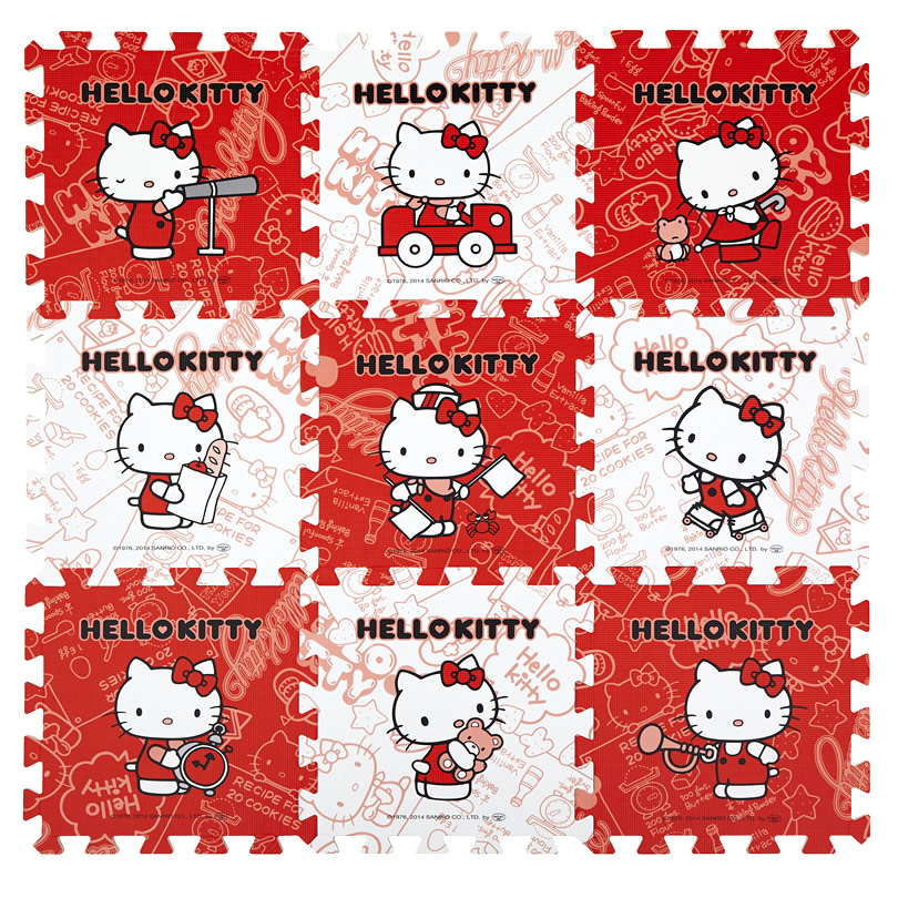 包邮明德HELLOKITTY凯蒂猫泡沫拼图地垫儿童卧室拼接爬行垫6片产品展示图3