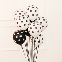 12-inch Korea Candy Color Dot Dot Dot polo Dot Balloons Black & White Color Photo Balloon Birthday Wedding Party Arrangement