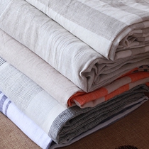 Linen Home Exit surplus French Hemp Minimalist Yotextured Striped Skin-care Linen Sheets Pure Linen Bed