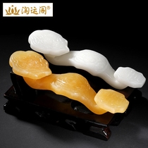 Ruyi auspicious jade Ruyi decoration Afghan white jade Topaz home living room jewelry mascot jade decoration