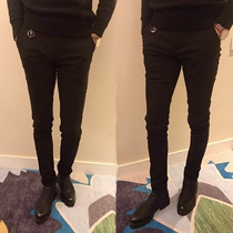 21 new spirit small guys spring and summer pants shake-up Korean version trendy small leggings pants mens social youth Fashion Western pants