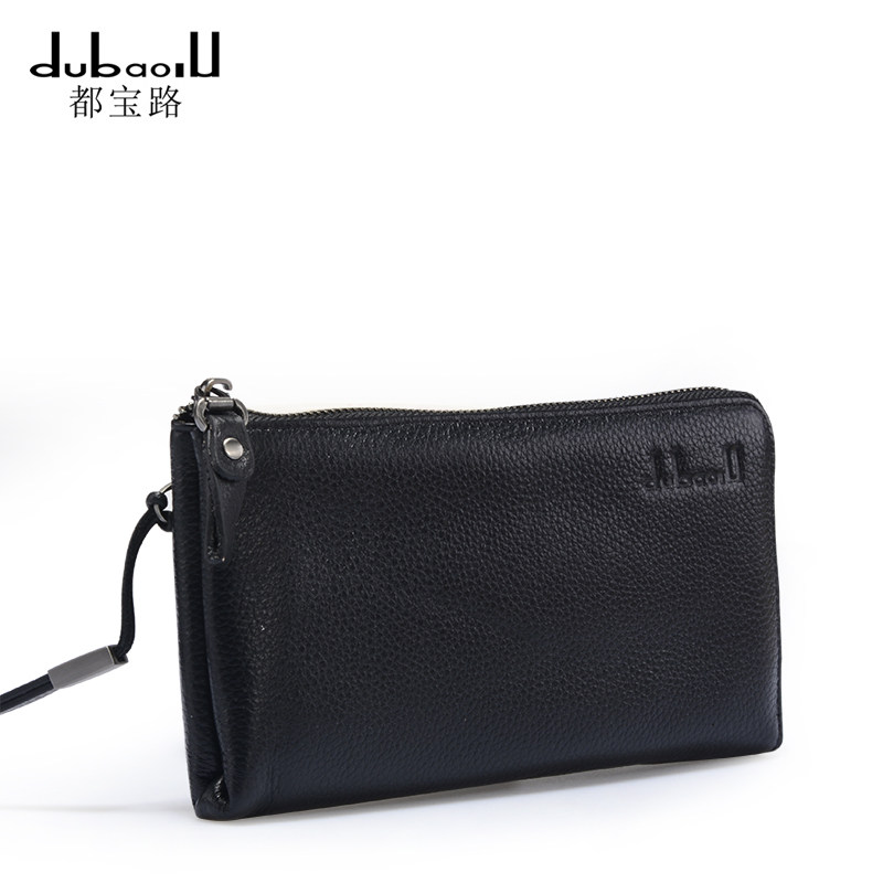 都宝路包男士手包男真皮商务牛皮软男包手拿包手抓包大容量钱包