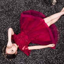 4 Princess dress girls 5 summer 6 red dress 2021 new children tailing 7 catwalk 8 dress summer dress 9 years old