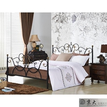 Jingda export European-style French Italian old light luxury personality high-end high-quality double wrought iron bed 18 meters