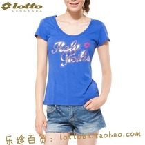 lottosport Lotto Women Italian Sequin Cotton T-shirt Sport Short Sleeve ETSF102-3