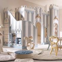 Childrens house bed Castle bed Princess bed Boy dream Prince bed Parent-child bed Multi-function combination bed