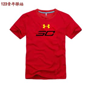 篮球短袖 勇士库里全新标志logo t恤 SC库里男