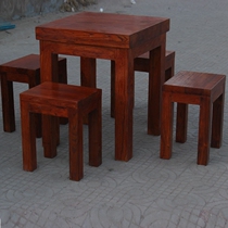 Solid wood Old elm wood edge A few coffee tables corner a few household tables Cafe tables Tea tables Square tables Square stools A table and four chairs