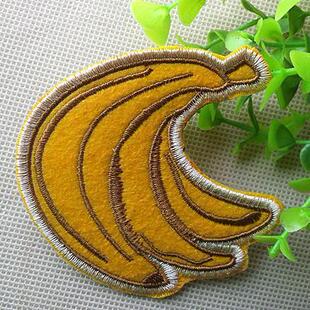 刺绣 香蕉banana 衣服补丁贴布 水果布贴系列 刺绣熨烫幼儿园床单标记