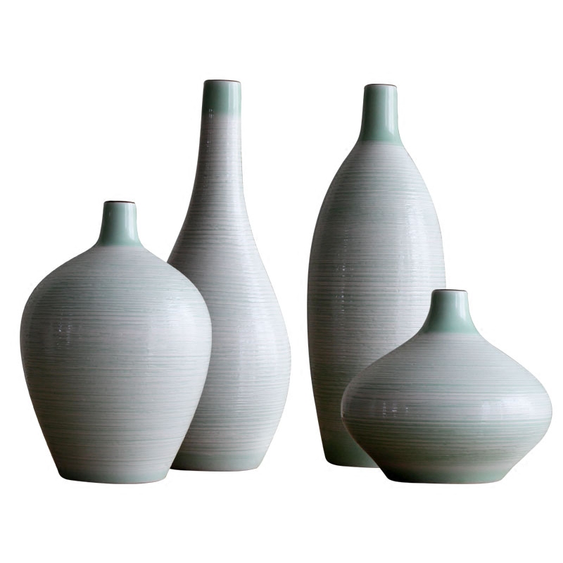 Rain tong home | jingdezhen ceramics craft thread clear fresh air ceramic flower vases, furnishing articles sitting room decoration