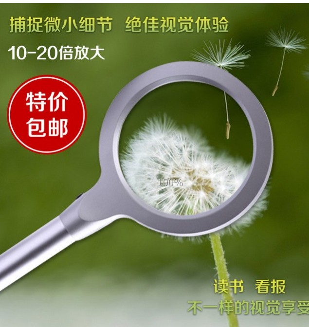 致旗德国工艺高倍高清放大镜带灯100倍50手机