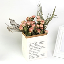 Rose dried flower bouquet ins paper bag natural real flower home furnishings decoration diy flower arrangement shooting props