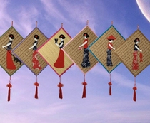 Bamboo hanging decoration Air creative kindergarten hanging decoration classroom creative shed roof corridor farmhouse classroom layout