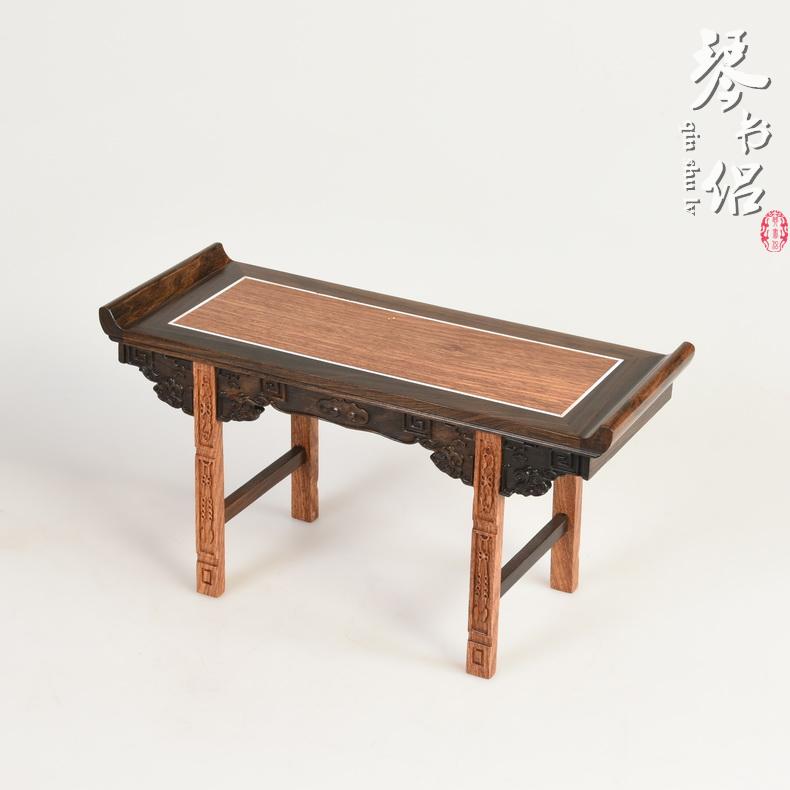 Pianology picking wood carving handicraft furnishing articles rectangle base it base solid wood qintai base