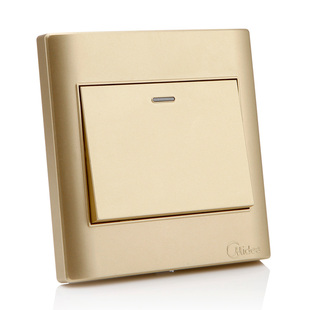 墙壁86型家用开关面板一开单控墙壁电源d06 midea/美的