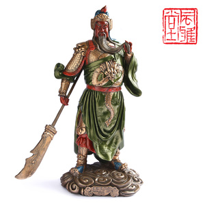 风雅堂文武财神爷关公铜像客厅摆件家居饰品店