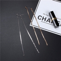 European and American Brief Personality Snake Bone Chain Flow Suear Pendant Metal Small Round Ball Long Earrings Earrings Accessories Earrings