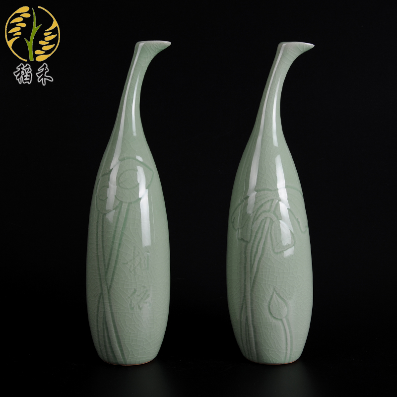 Archaize your up craft ceramic vase furnishing articles of Chinese style restoring ancient ways creative porcelain home sitting room adornment ornament