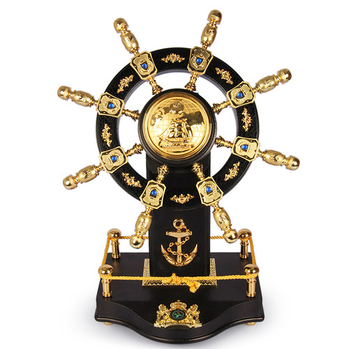 领航舵摆件舵手船舵航海舵工艺品办公室桌面装饰摆设商务开业礼品_7折