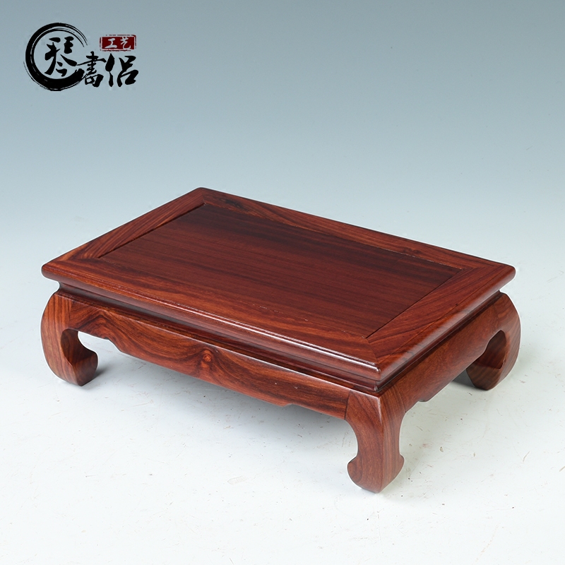 Red sandalwood bright type party a wooden base solid rectangular square flowers miniascape base stone base