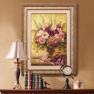 尚尚木莲美式现代客厅装饰画欧式玄关花卉壁画