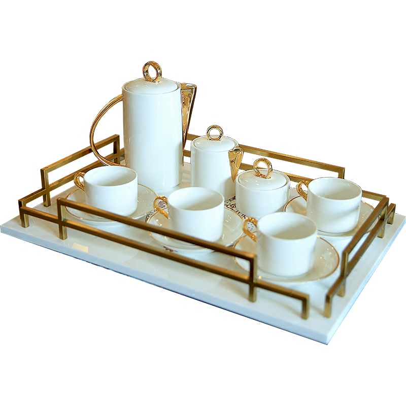 European example room sitting room tea table decorations decoration ceramic coffee set home afternoon tea tea set