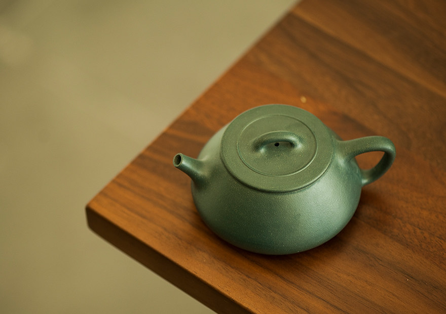 缘具 原创设计 纯手工 墨绿泥石瓢 紫砂壶茶器