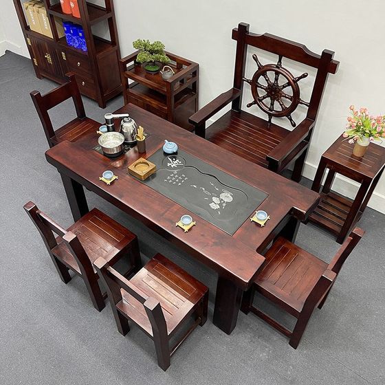 새로운 찻 테이블, 보트, 목재 차 테이블 및 의자 조합 가정용 고체 우드 쿵푸 티 테이블 티 테이블 티 테이블 티 세트 통합 차 새로운 찻 테이블, 보트, 목재 차 테이블 및 의자 조합 가정용 고체 우드 쿵푸 티 테이블 티 테이블 티 테이블 티 세트 통합 차