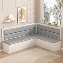 Solid wood soft package deck sofa dining table commercial home restaurant small apartment coffee dessert milk tea shop wall customization