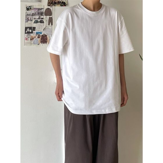 B East Japanese men's clothing summer 300g heavy round neck pure collar loose inside with couple men and women half -sleeved T -shirt short sleeves
B East Japanese men's clothing summer 300g heavy round neck pure collar loose inside with couple men and women half -sleeved T -shirt short sleeves