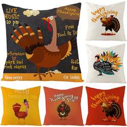 Speedy Thanksgiving turkey linen pillow case ns Nordic pillow c