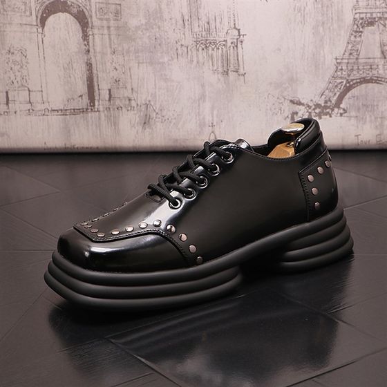 Men's shoes, b fashionable rivets, popular low-top shoes, lace-up thick-soled trendy men's head leather shoes, British style men's casual
Men's shoes, b fashionable rivets, popular low-top shoes, lace-up thick-soled trendy men's head leather shoes, British style men's casual