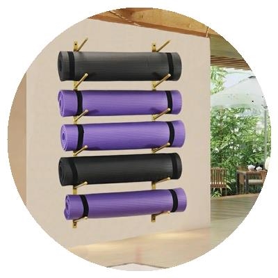 Yoga mat storage and organization rack storage rack simple large-capacity gym yoga column foam roller roller placement