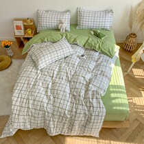 Quilt cover Summer thin ice Screen Red Bull Oil Fruits Green 180X220 Student sleeping room Dormitory Single Quilt Cover Quilt Cover