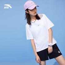 Anta Short Sleeve T-shirt Women Knitted Half Sleeve Summer 2021 New Knitted Sports Leisure Short Sleeve 62127125