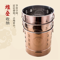 Burning stove Money burning paper paper stove paper bucket Household stainless steel treasure bucket Worship God Large capacity gold paper burning Gold bucket burning