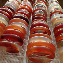 Natural fancy color chalcedony red agate flower bracelet Brazil old mine original stone bracelet female jewelry for mother gift