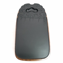 Pure hand carved Qin Yun Youyou old pit black dragon tail Shexian Yan Wen Fang Original stone inkstone Huiming Rice paper lake pen