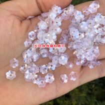 5mm6mm8mm oil light transparent concave flower sequin small plum blossom beads DIY handmade three-dimensional flower ornaments