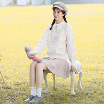 Meteor love girl winter college style junior high school high school students Korean version thickened warm sweater autumn cardigan