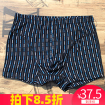 2 pairs of ab panties comfortable stretch cotton antibacterial middle-aged boxer shorts loose large size mens shorts 0813