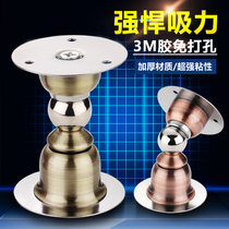 Stainless steel door suction-free punching invisible ground suction toilet strong door suction door suction door stopper Anti-collision wall door stopper