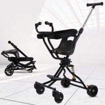 Sliding baby artifact trolley Walking baby Ultra-lightweight foldable childrens two-way cart Baby high landscape stroller