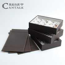 High-end cortex jewelry storage box ring box earrings pendant box necklace box collection display box