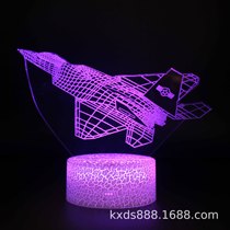 Airliner fighter Series 3D night light LED colorful touch lamp USB creative gift light