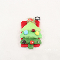 Christmas handmade diy gift creative Christmas tree card bag hand stitched fabric doll doll diy material bag