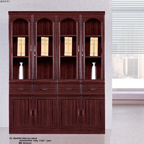 Three-door office bookcase Simple modern furniture with lock file cabinet Wooden storage with drawer File cabinet 8