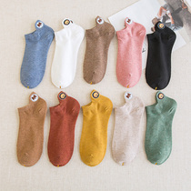 Socks womens socks summer thin ins tide Japanese shallow cute short tube socks cotton socks middle tube low net red