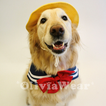 Sailor Moon new large dog Golden retriever Corgi dress up cute pet saliva towel Big dog sailor hat